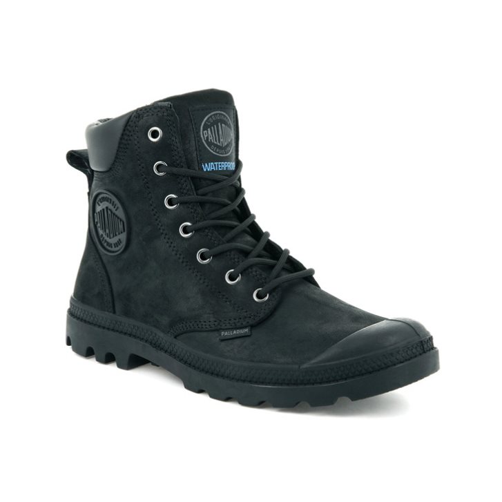 Dámské Boty Palladium Pampa Cuff WP LUX Černé | CZ GHU-41F